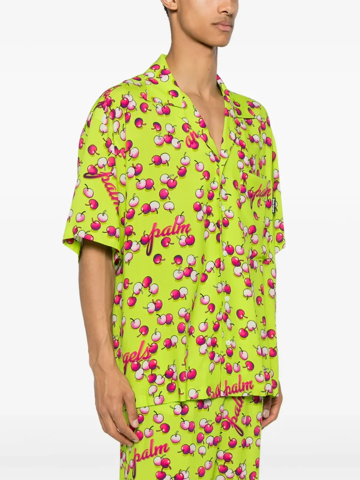 Palm Angels チェリープリントシャツ - イエロー - 画像3