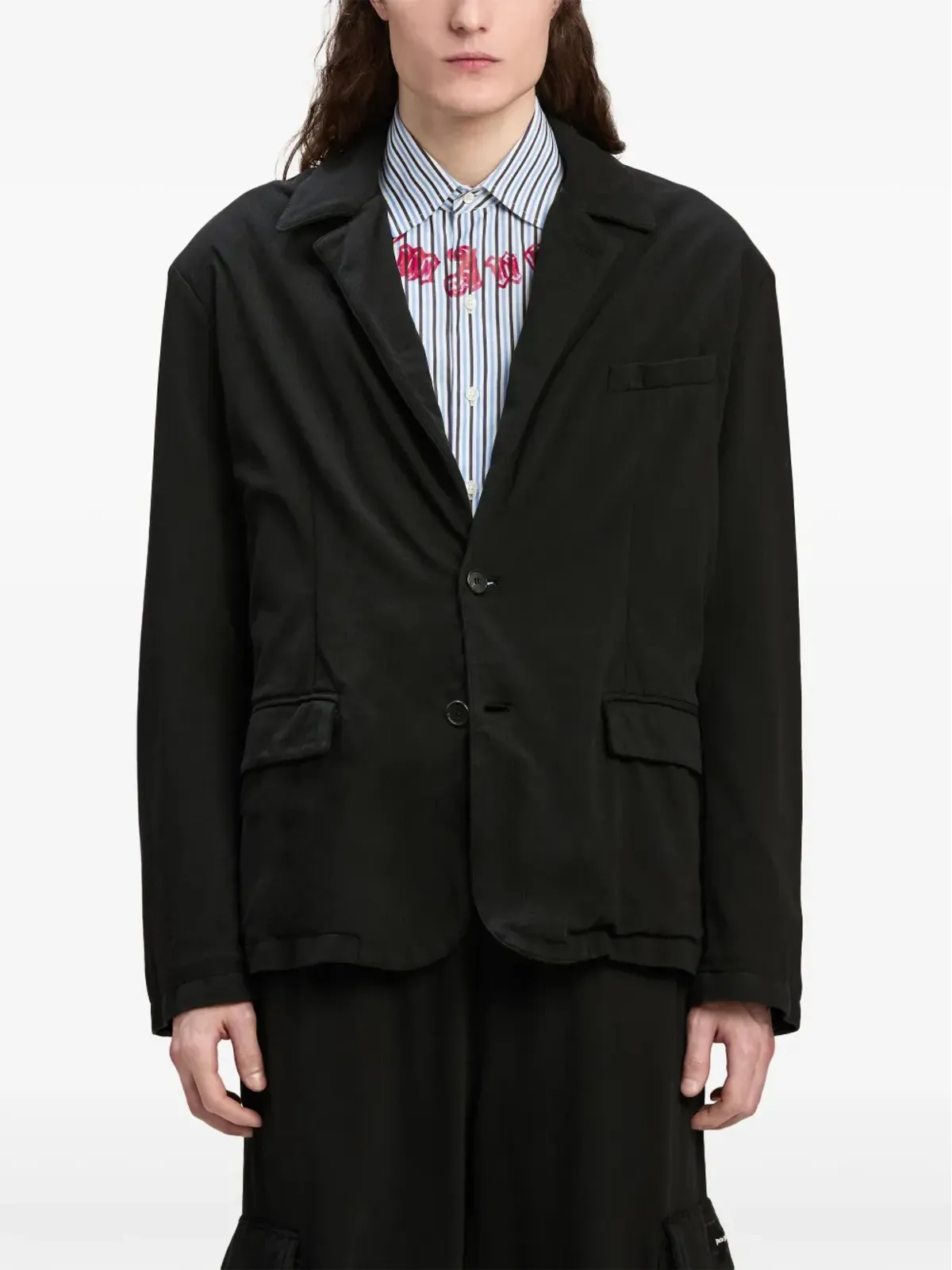 Palm Angels シングルブレスト コットンブレザー - 画像3