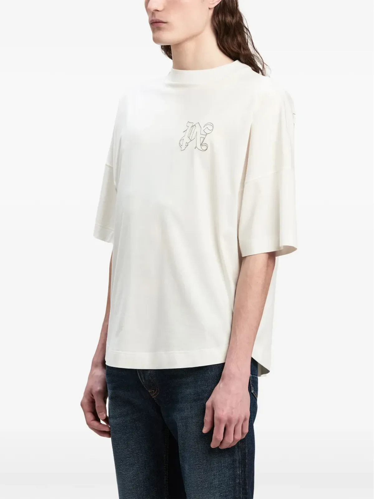 Palm Angels PAモノグラム刺繍入り Tシャツ - ホワイト - 画像4