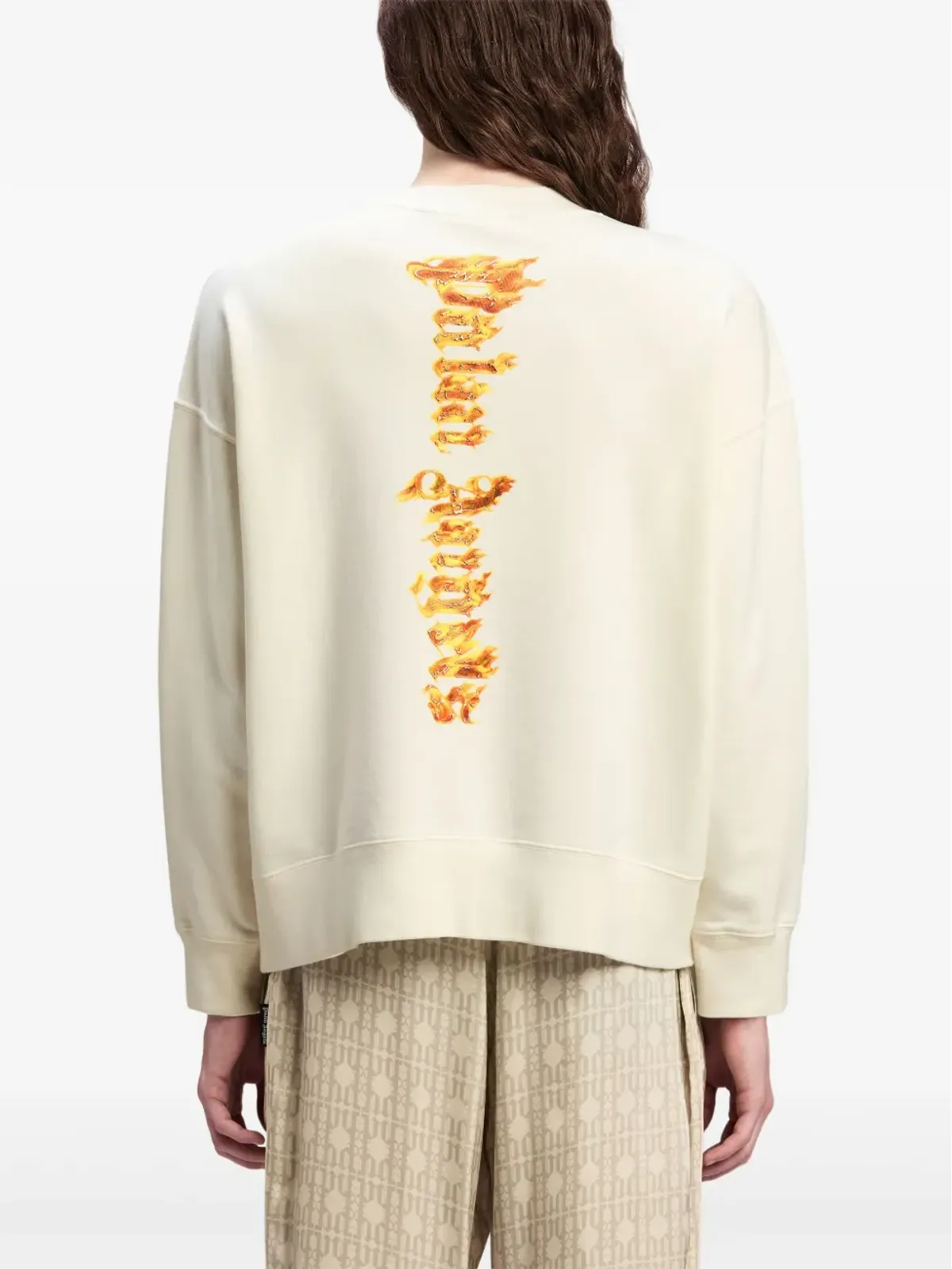 Palm Angels バーニングパーム コットン製スウェットシャツ - 画像5