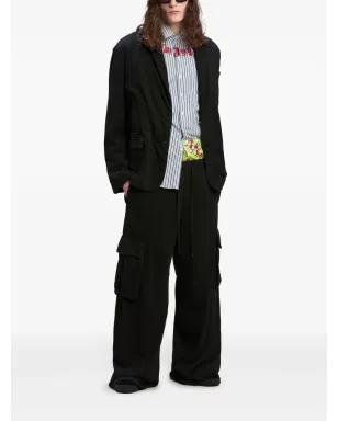 Palm Angels ワイドレッグ ジャージー カーゴパンツ - ブラック - サムネイル2