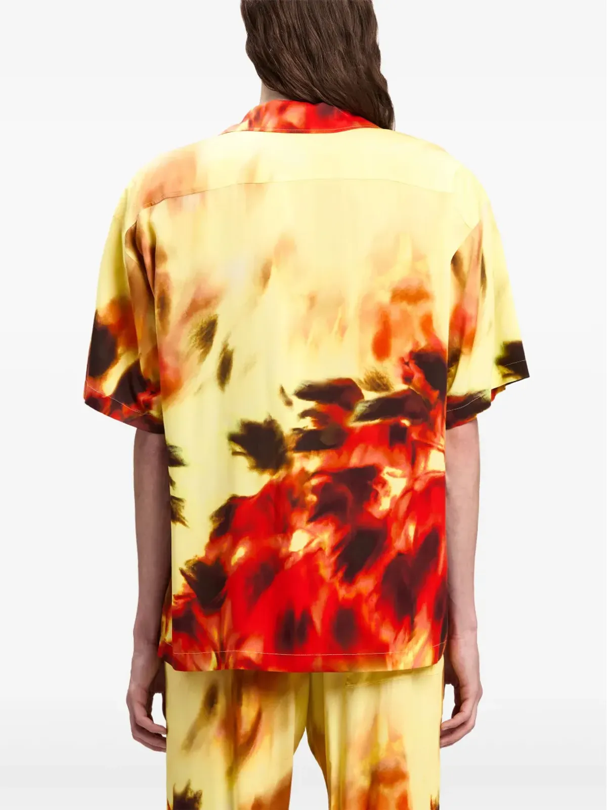 Palm Angels 抽象プリント ノッチドカラー シャツ - イエロー - 画像5