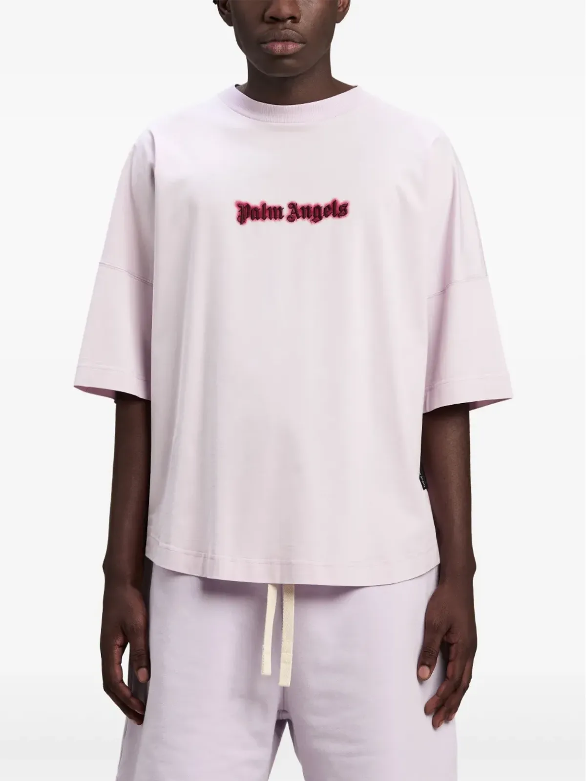 Palm Angels ドロップショルダー コットン Tシャツ - 画像3