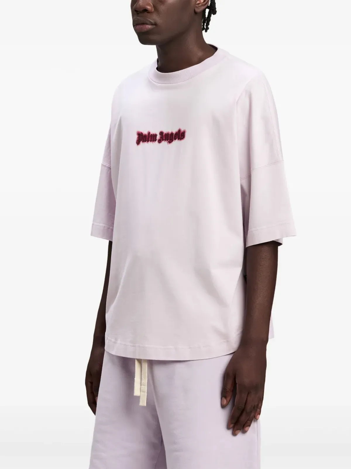Palm Angels ドロップショルダー コットン Tシャツ - 画像4