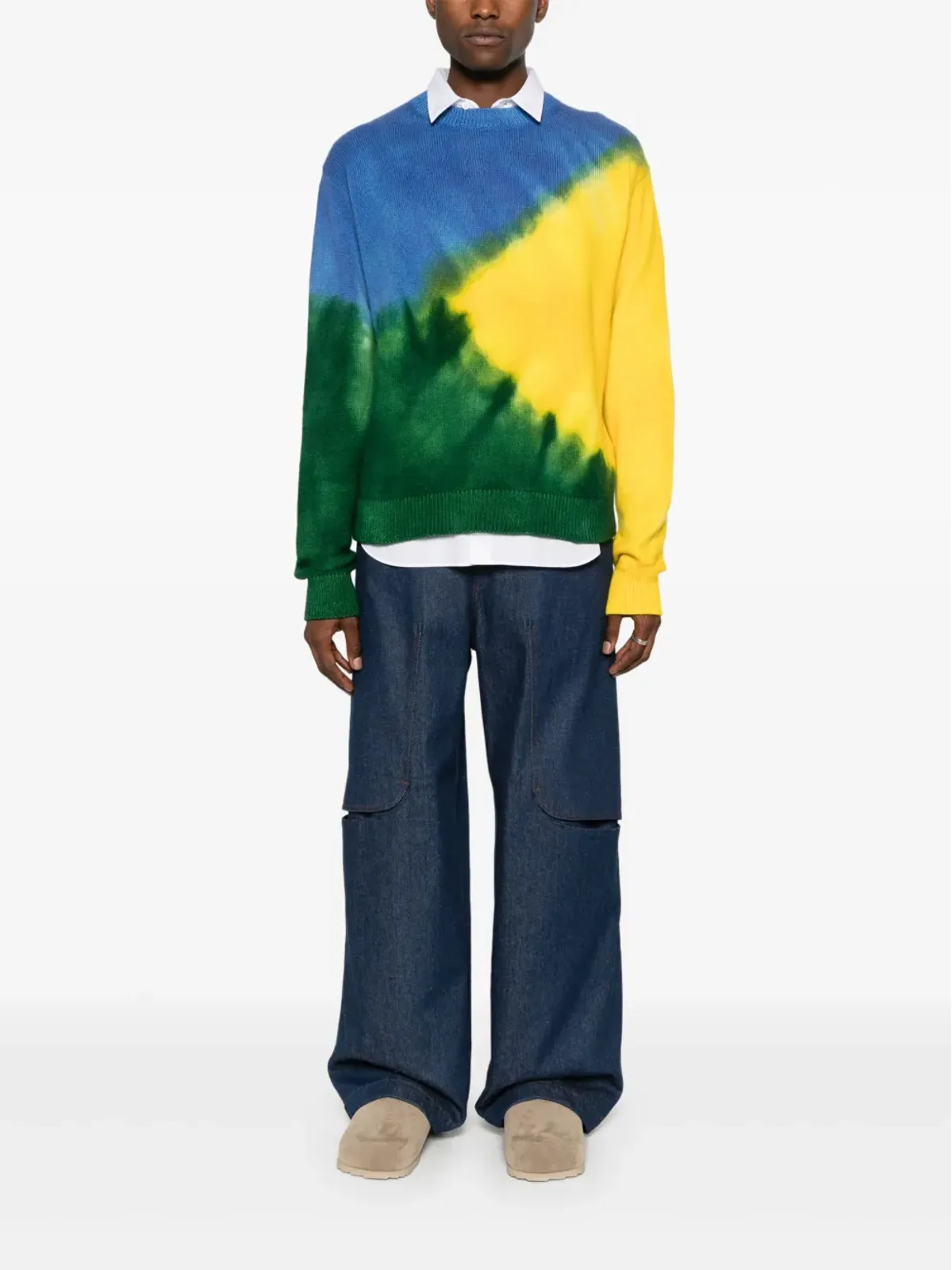 The Elder Statesman グラデーション・シンプル・カシミヤセーター - 画像2