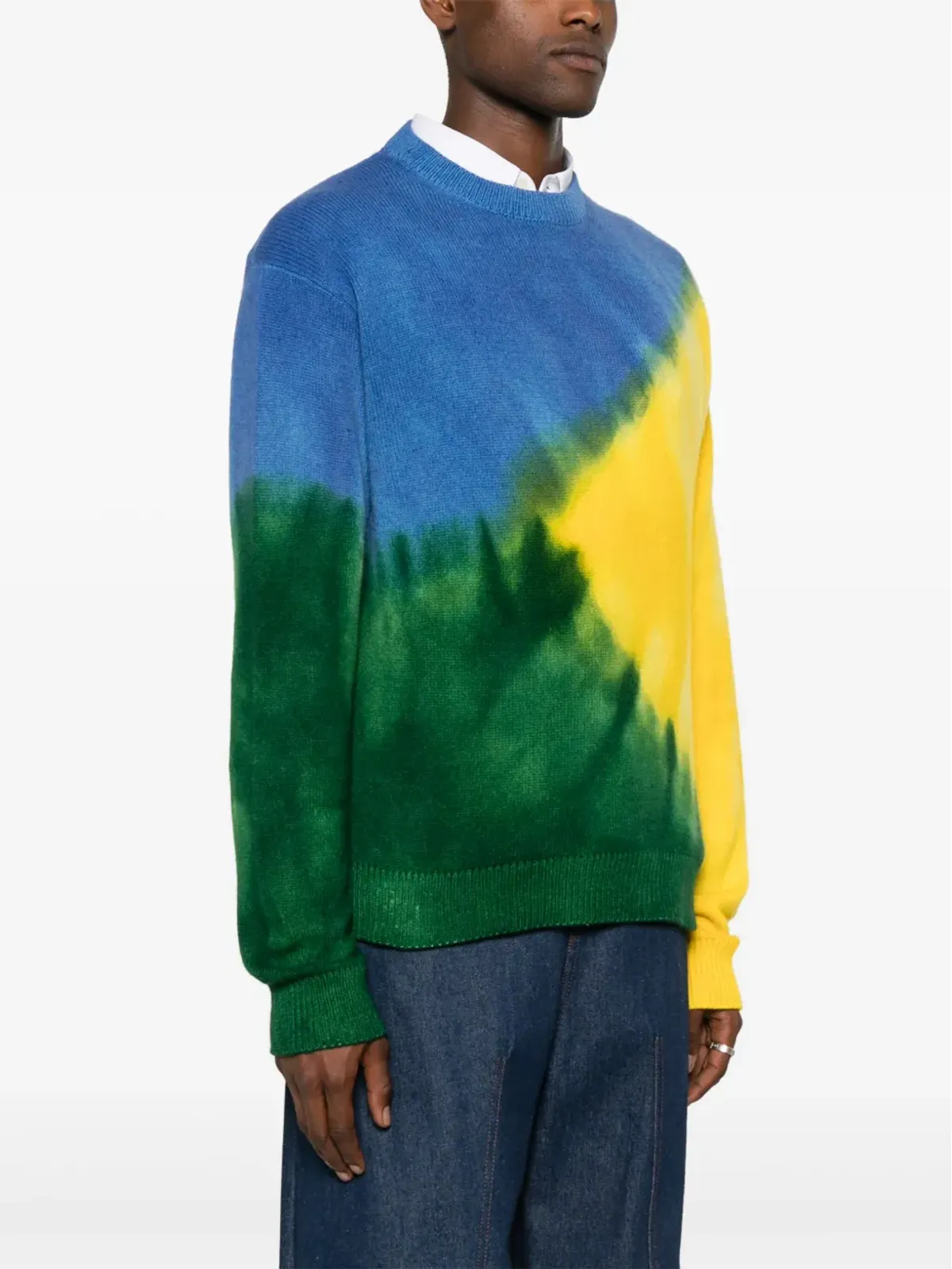 The Elder Statesman グラデーション・シンプル・カシミヤセーター - 画像3
