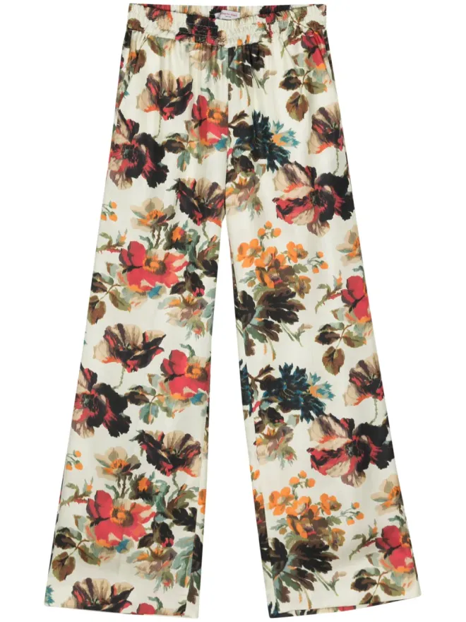 Alberto Biani Alberto Biani 花柄シルクのストレートパンツの商品画像