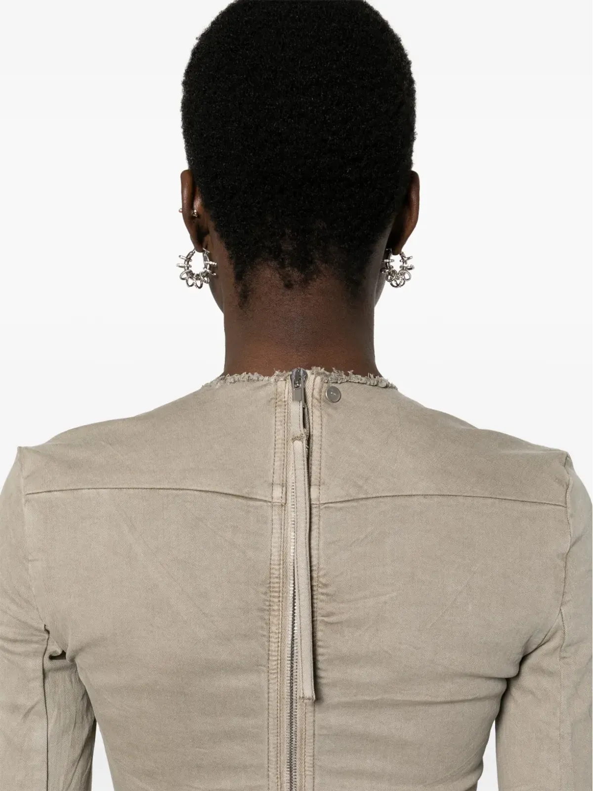 Rick Owens DRKSHDW エドフ デニムトップ グレー - 画像5