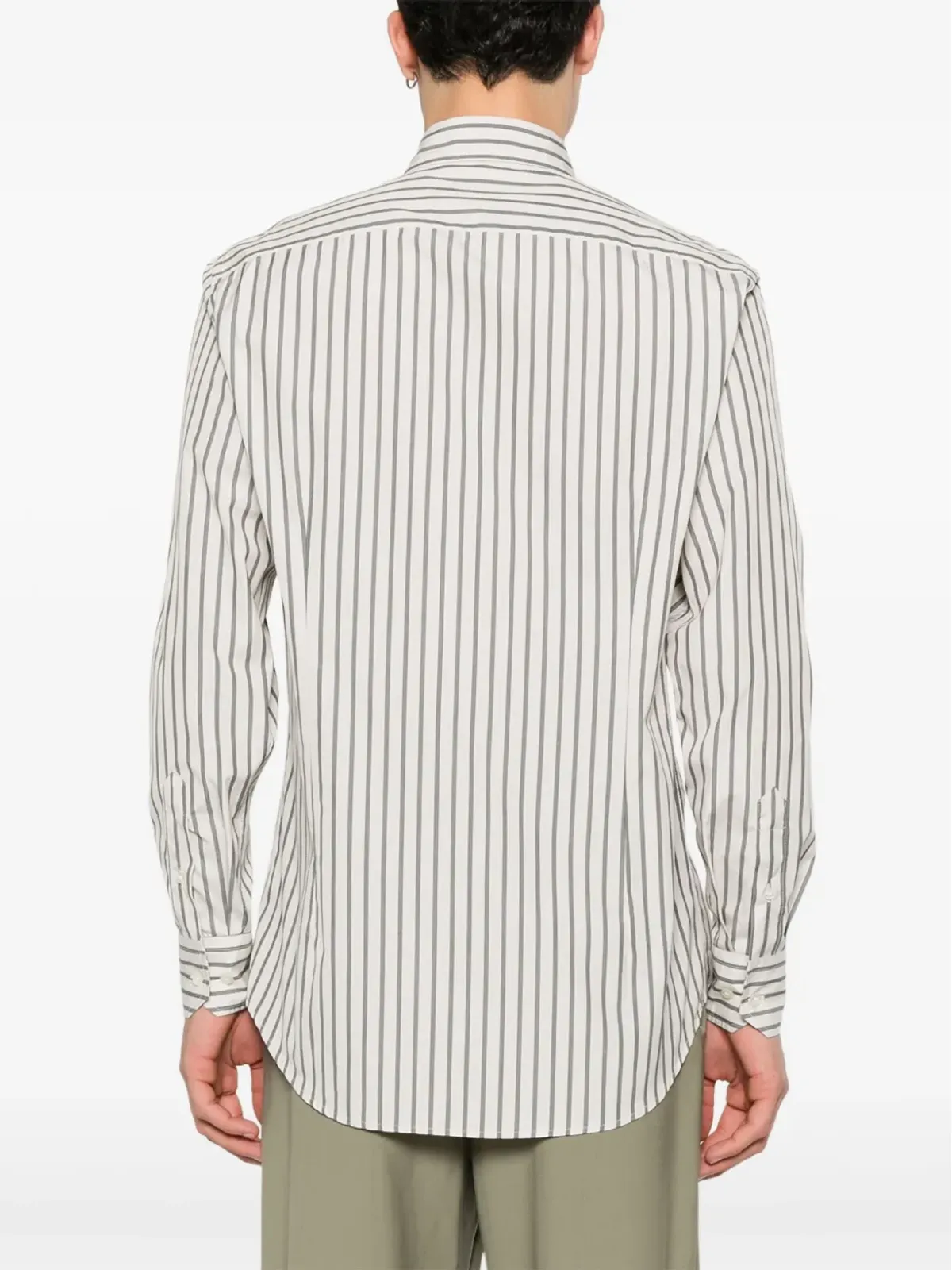 ETRO ペガソモチーフストライプシャツ - ニュートラルカラー - 画像4