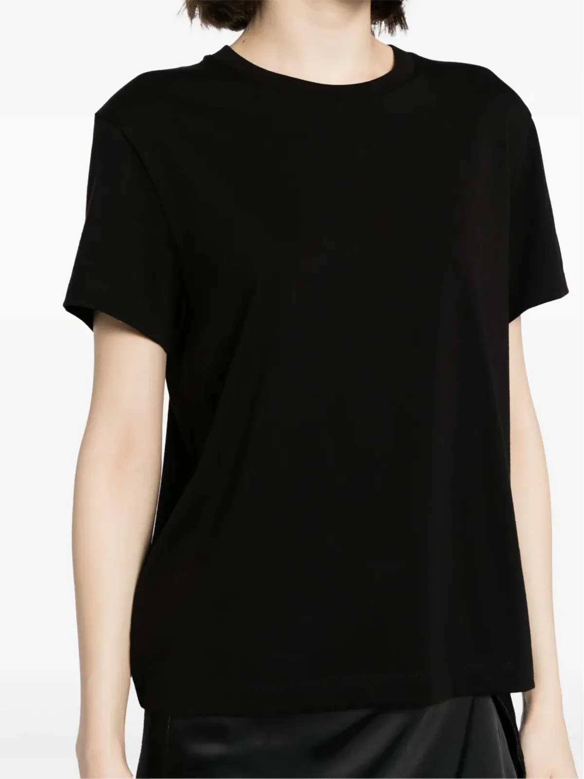 Vince クルーネック コットンTシャツ ブラック - 画像5