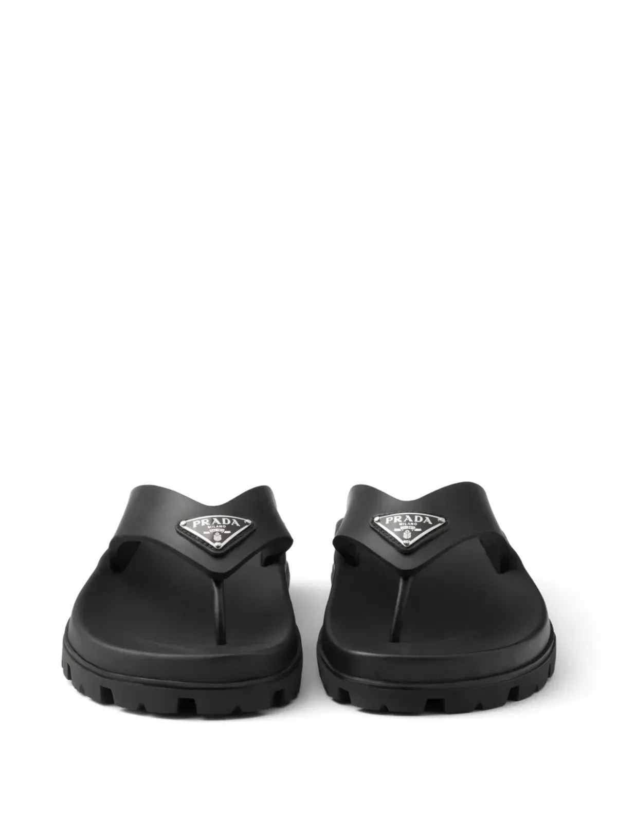 Prada triangle-logo フリップフロップ - ブラック - 画像5