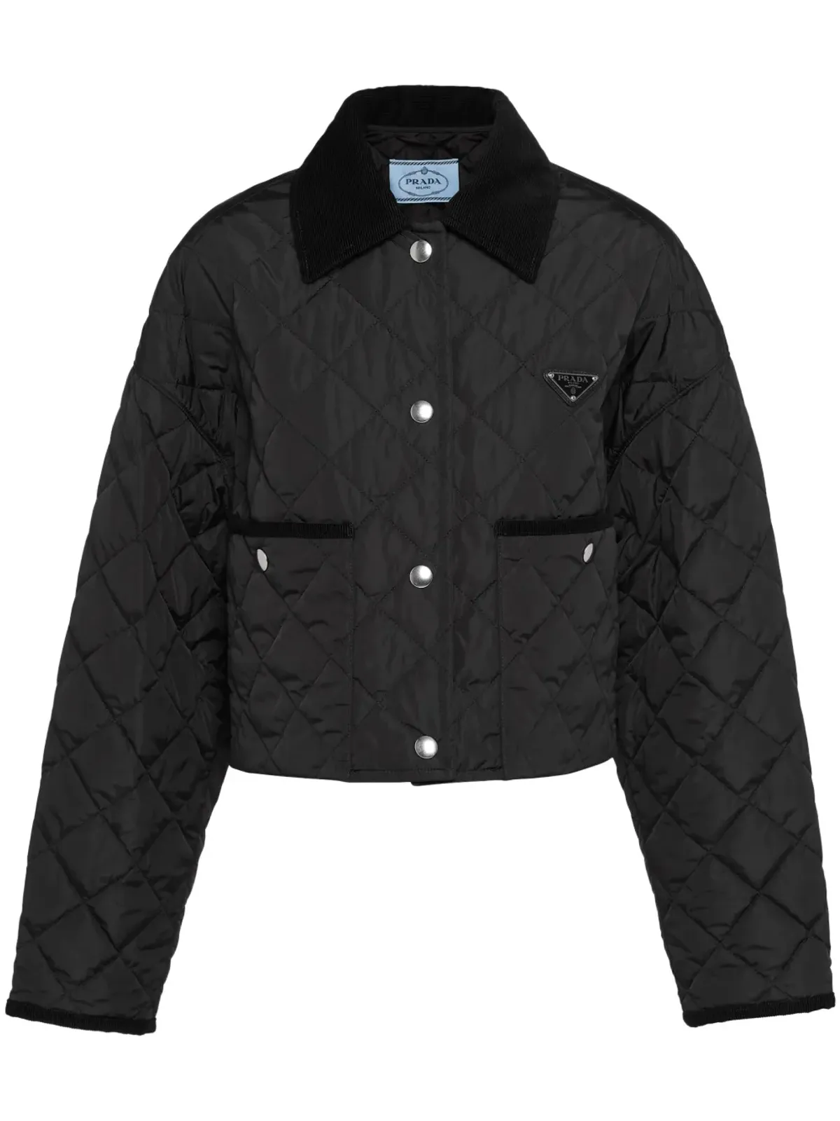 Prada キルティング Re-Nylon ジャケット ブラック - 画像1