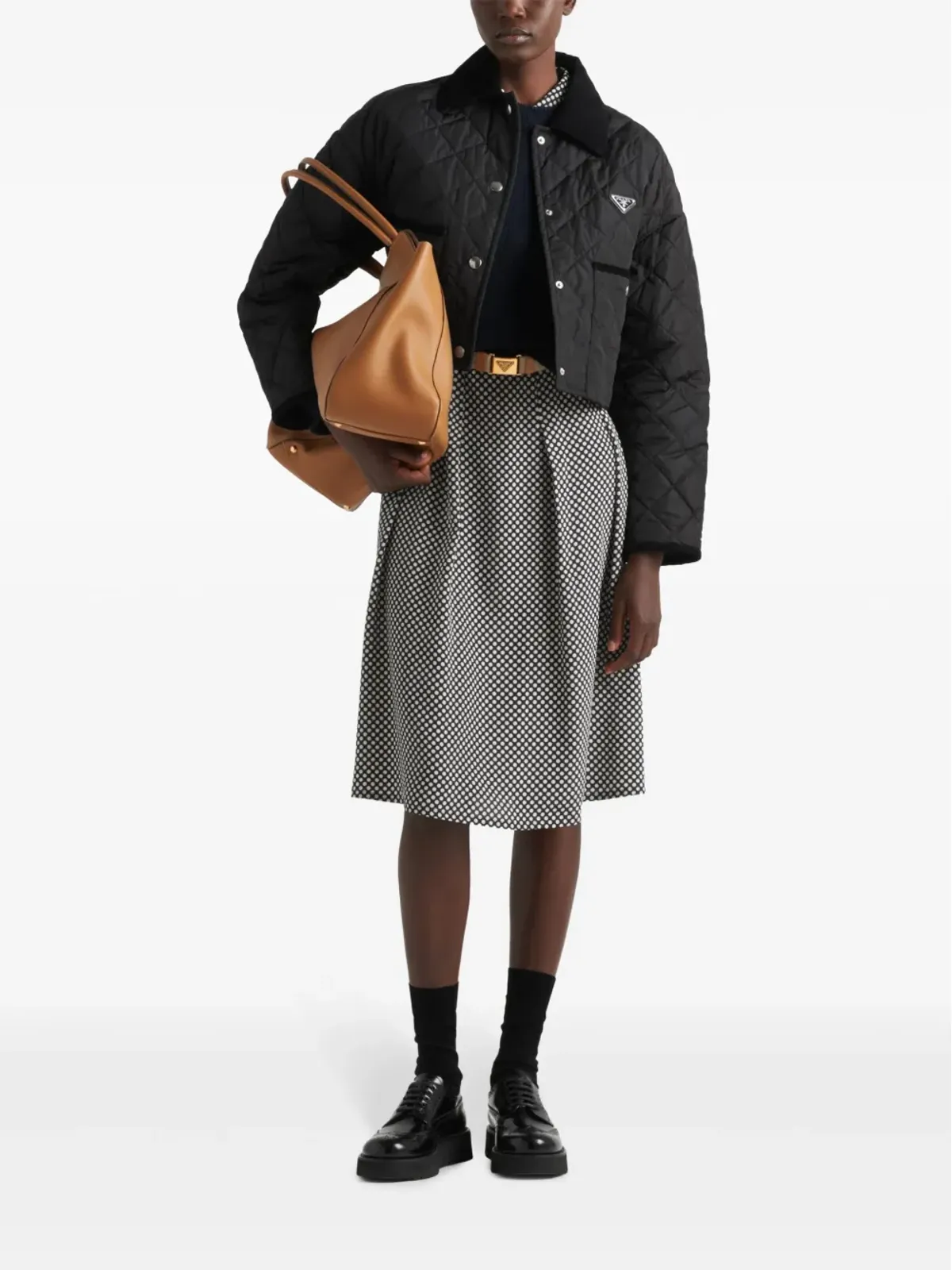 Prada キルティング Re-Nylon ジャケット ブラック - 画像2