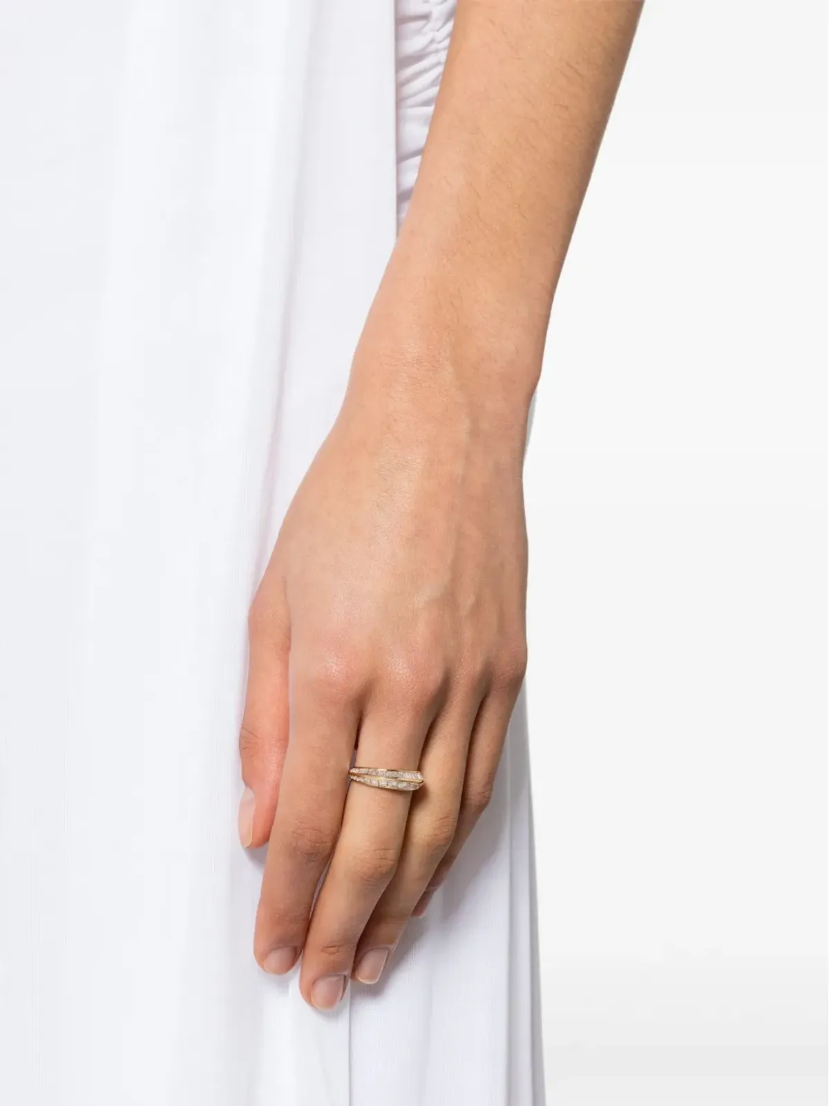 Lizzie Mandler Fine Jewelry 18kt イエローゴールド ダイヤモンド 三日月リング - 画像2