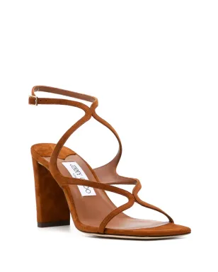 Jimmy Choo アジエ 80mm スエード サンダル - ブラウン - サムネイル2