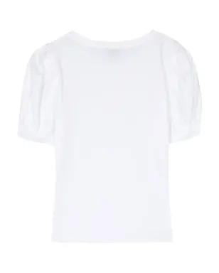 PAIGE Matcha puff-sleeve T-shirt - White - サムネイル2