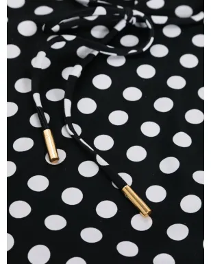 Saint Laurent ポルカドット ワンピース水着 - ブラック - サムネイル3