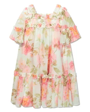 NEEDLE & THREAD KIDS プリムローズ柄シフォンフレアドレス - サムネイル2