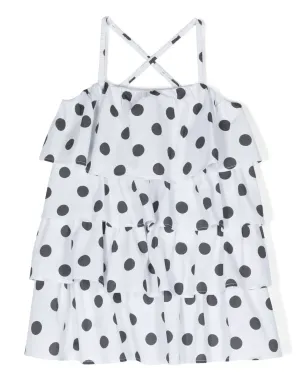Douuod Kids 水玉プリントのフリルミニドレス - サムネイル1