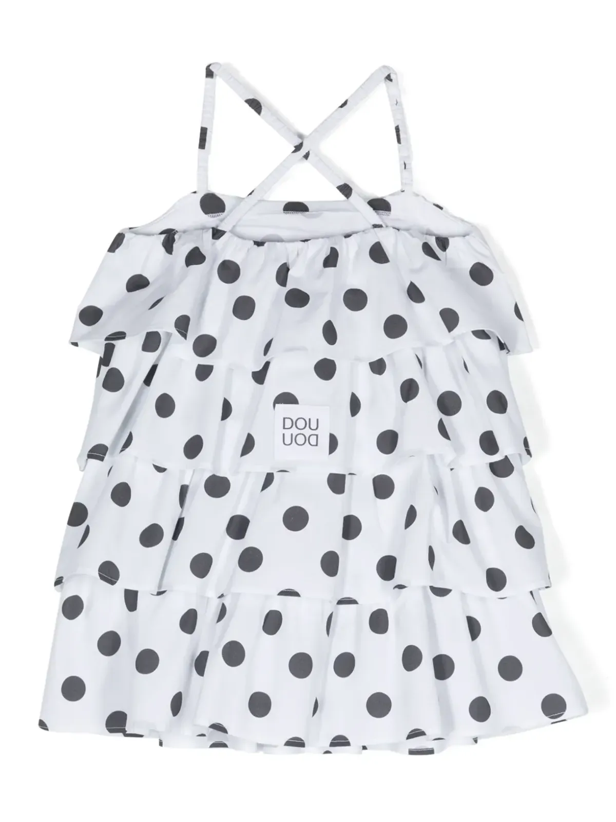 Douuod Kids 水玉プリントのフリルミニドレス - 画像2