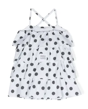Douuod Kids 水玉プリントのフリルミニドレス - サムネイル2