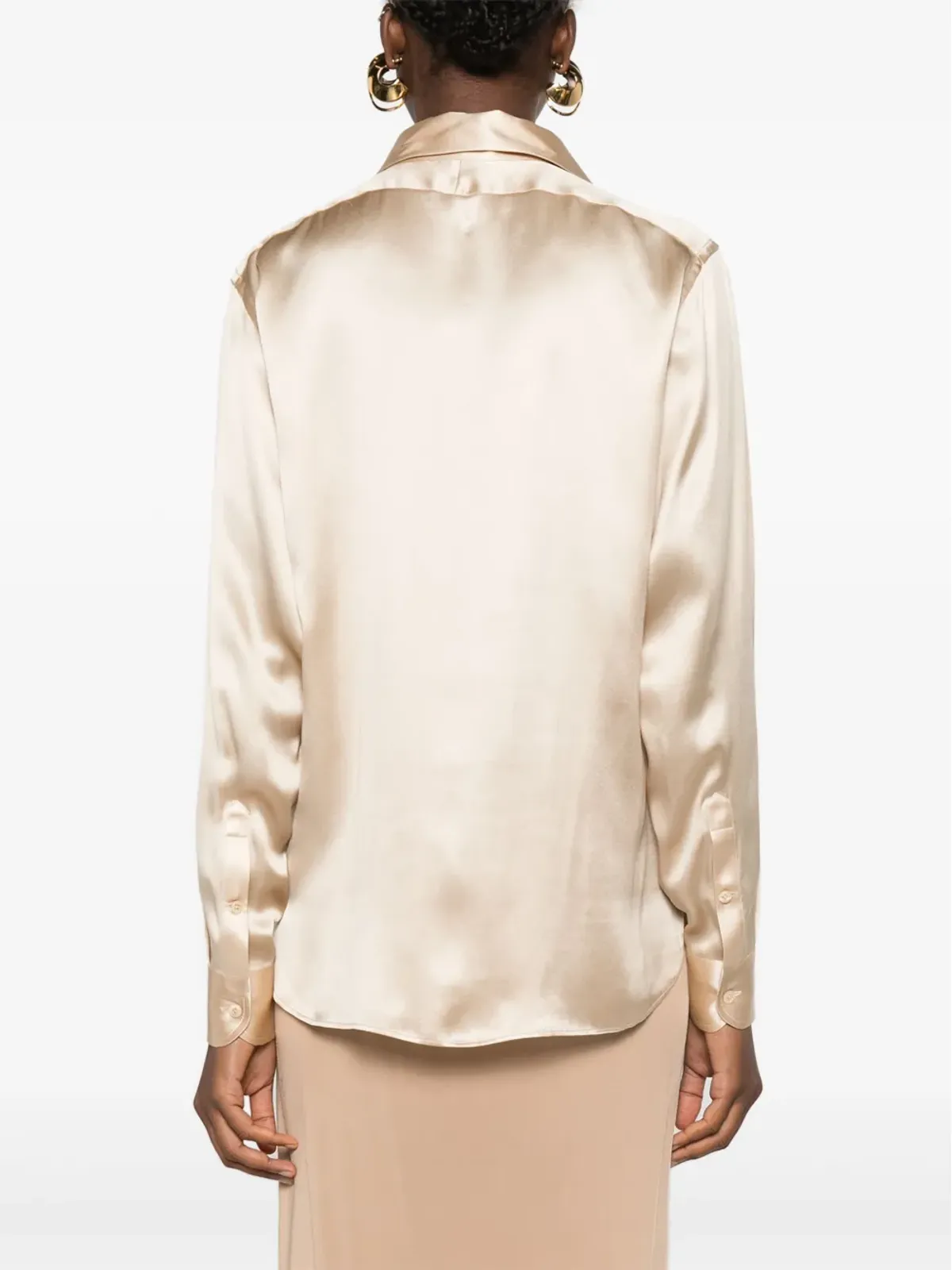 TOM FORD ピンタックディテール シルクシャツ - ニュートラルカラー - 画像4