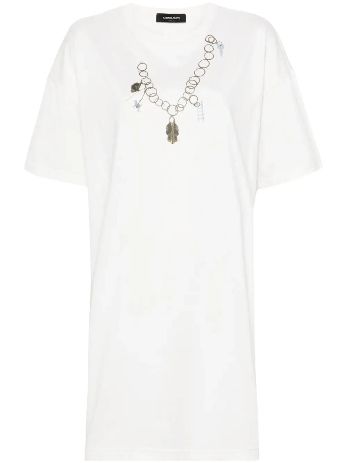 Fabiana Filippi グラフィックプリント Tシャツミニドレス - 画像1