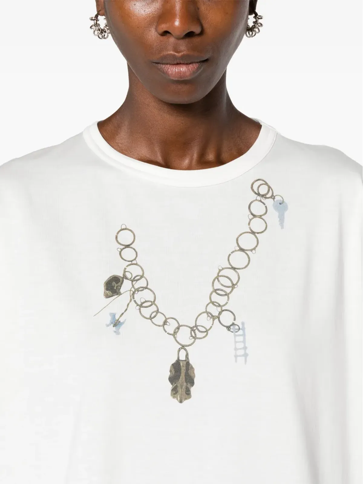 Fabiana Filippi グラフィックプリント Tシャツミニドレス - 画像5