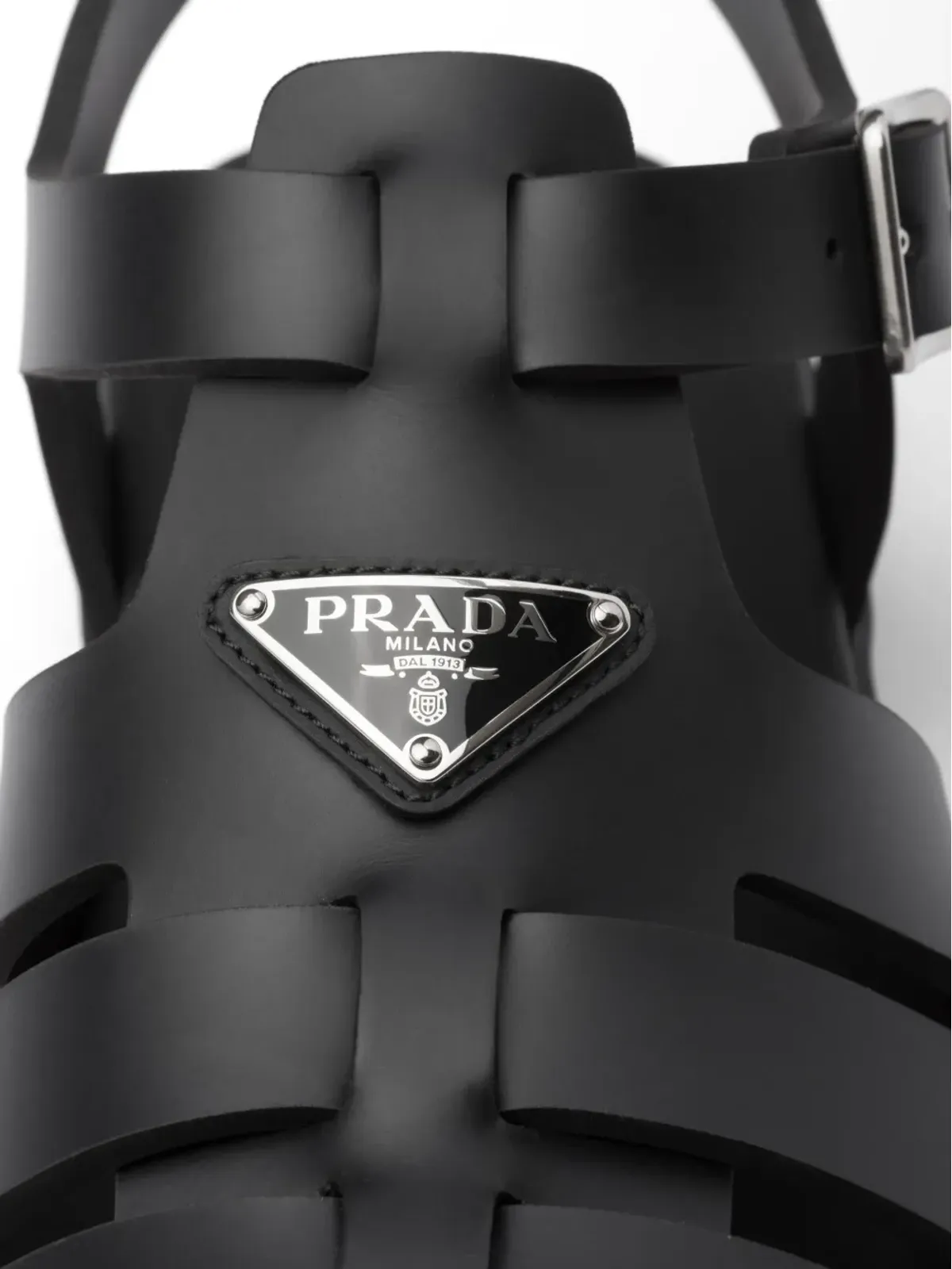 Prada 三角ロゴ サンダル - ブラック - 画像5