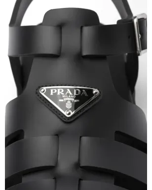 Prada 三角ロゴ サンダル - ブラック - サムネイル5
