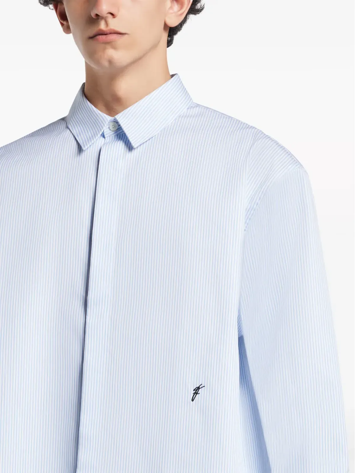 Ferragamo ストライプコットンシャツ ホワイト - 画像5