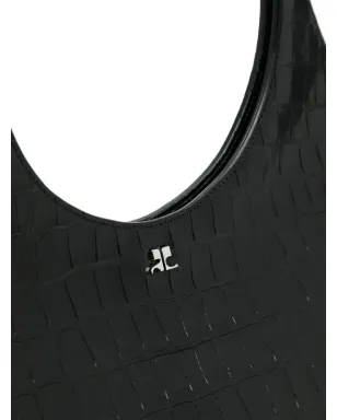 Courrèges 大型 Holy crocodile トートバッグ ブラック - サムネイル4