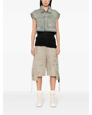 Rick Owens DRKSHDW ジャンボワーカー デニム ジレ ブルー - サムネイル2