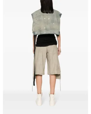 Rick Owens DRKSHDW ジャンボワーカー デニム ジレ ブルー - サムネイル4