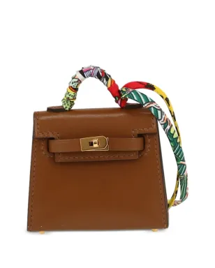 ビンテージ Hermès ケリー・ツイリー ツーウェイ ハンドバッグ ブラウン - サムネイル4