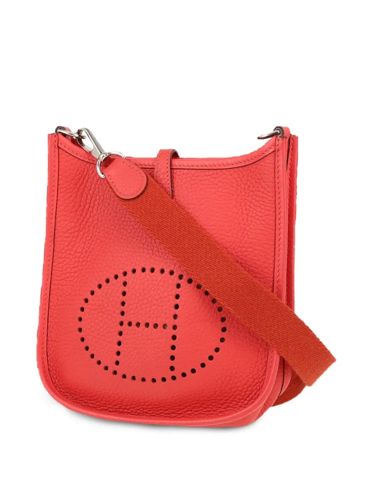 Hermès ビンテージ 2010 ミニ Evelyne ショルダーバッグ - レッド - 画像5