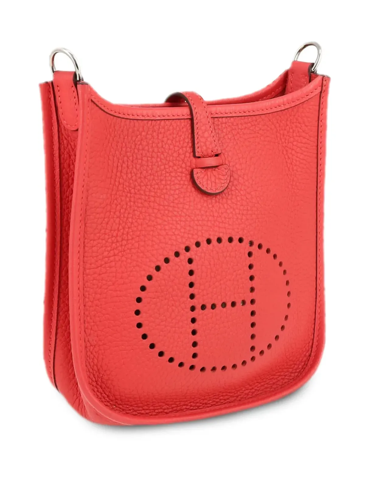 Hermès ビンテージ 2010 ミニ Evelyne ショルダーバッグ - レッド - 画像3
