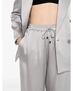 Elisabetta Franchi サテン テーパードパンツ - グレー - サムネイル5