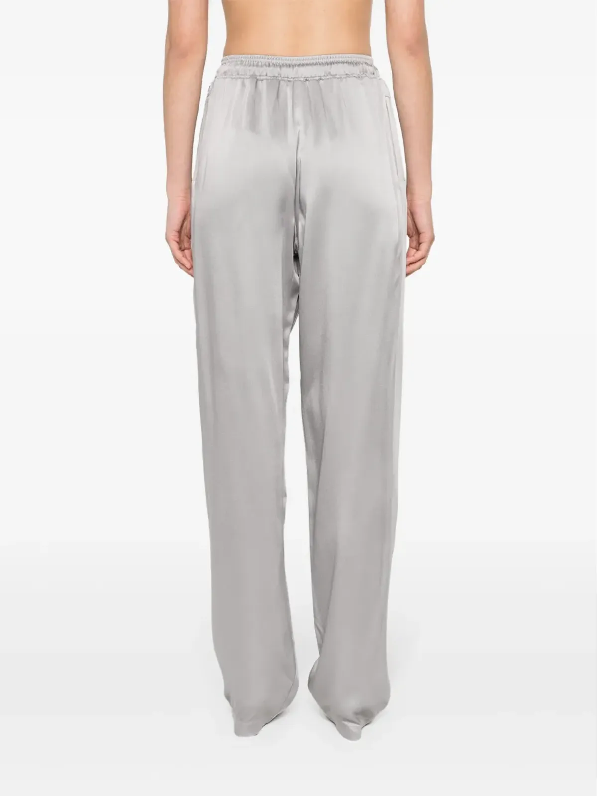 Elisabetta Franchi サテン テーパードパンツ - グレー - 画像4