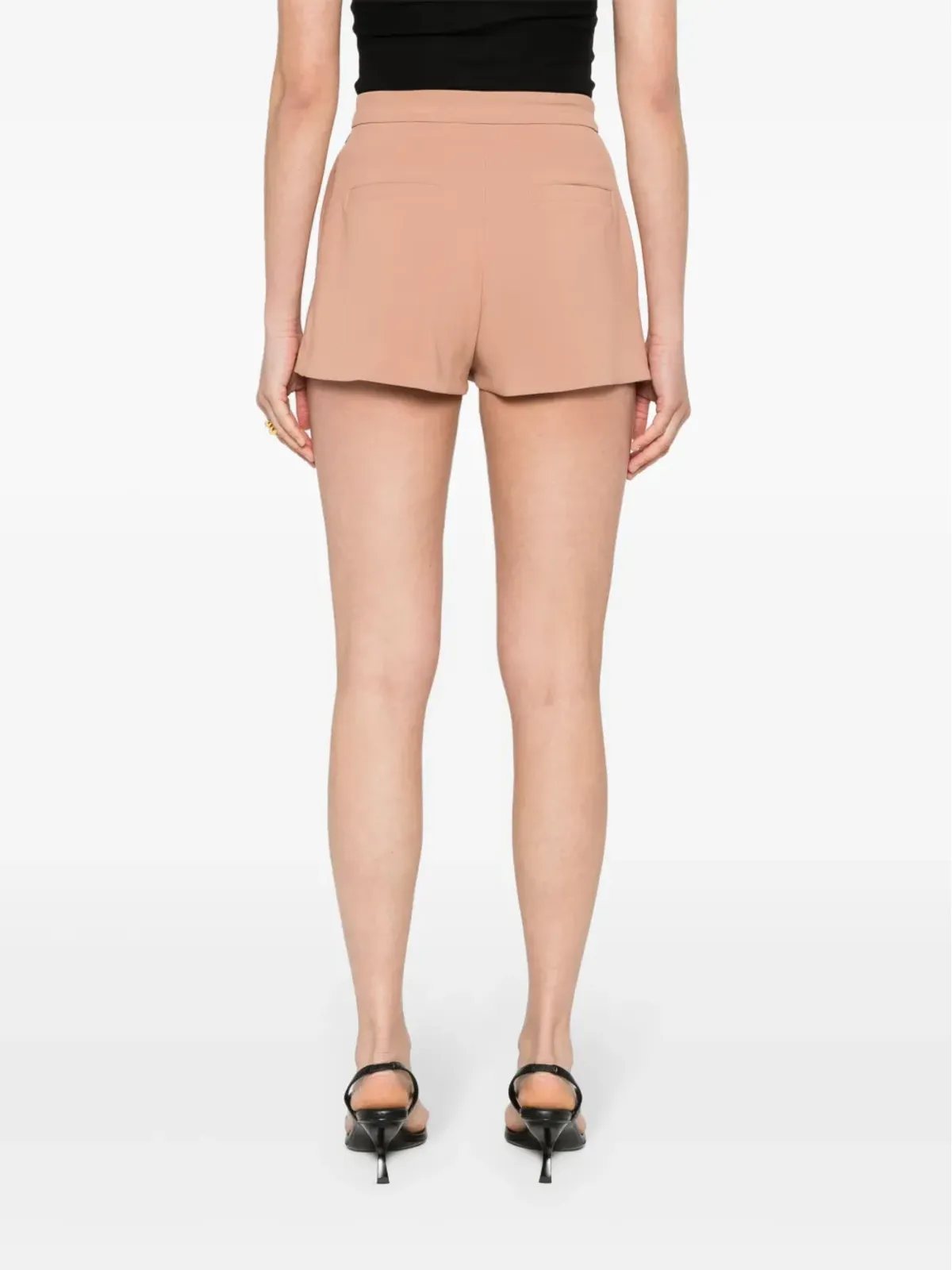 Elisabetta Franchi ロゴパッチ クレープ生地ショートパンツ - ピンク - 画像4