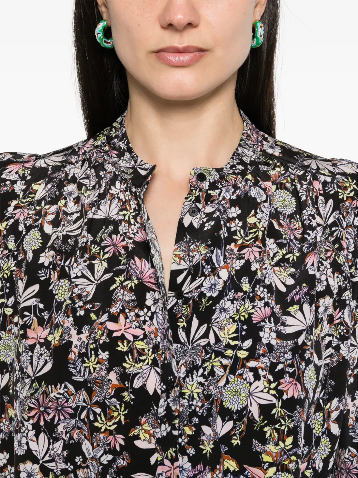 Zadig&Voltaire Tchin Kaya 花柄プリント ブラウス - 画像5
