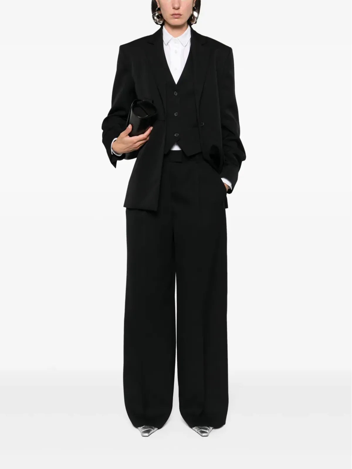 MODES GARMENTS ワイドレッグ ウールパンツ - 画像2