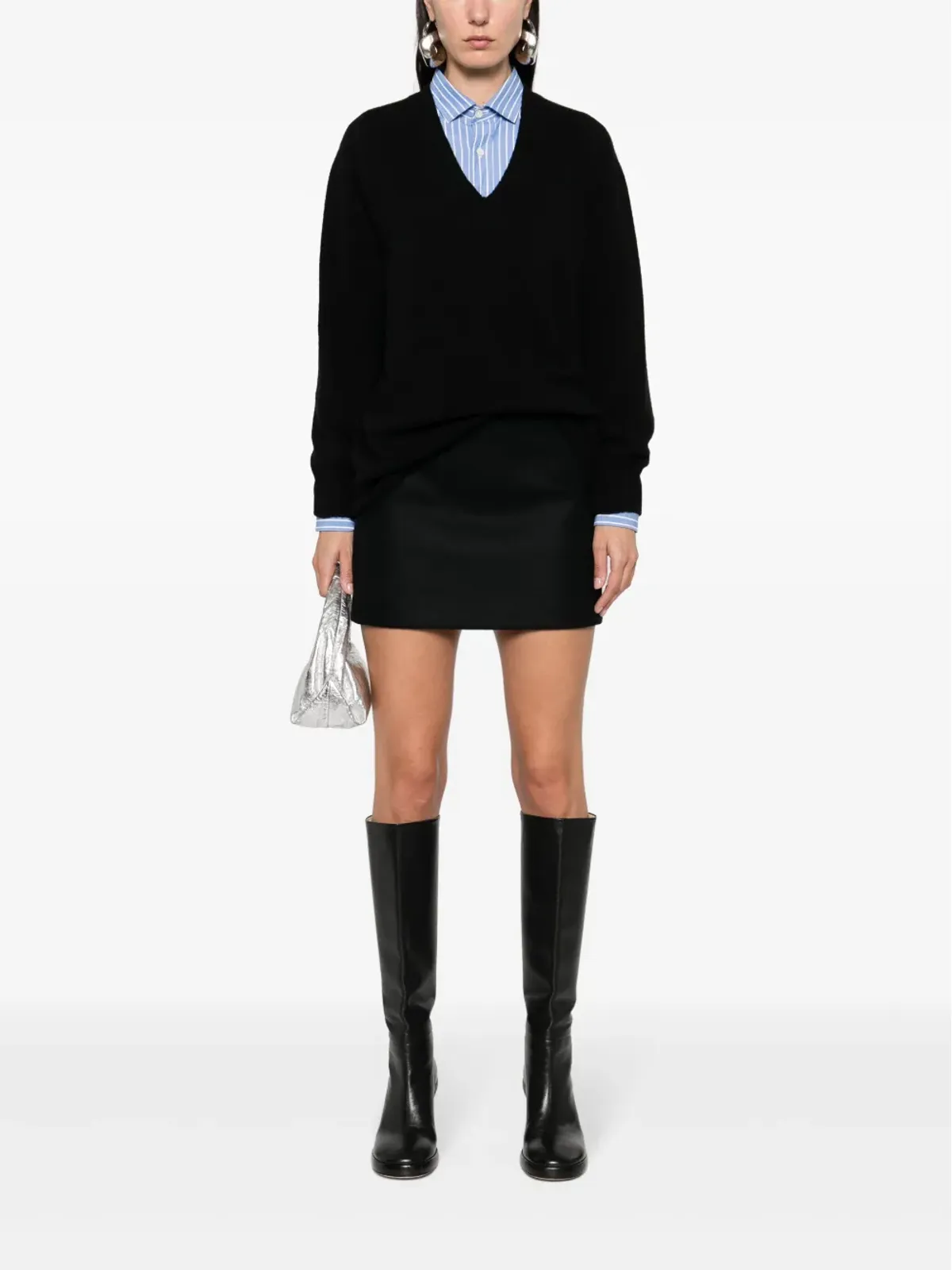 MODES GARMENTS フェルトウール ミニスカート - 画像2