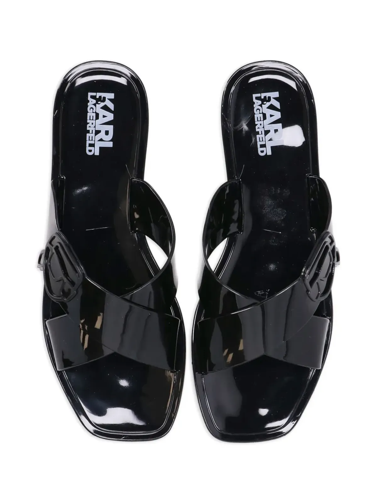 Karl Lagerfeld Jelly III NFT Kross スライドサンダル - ブラック - 画像5