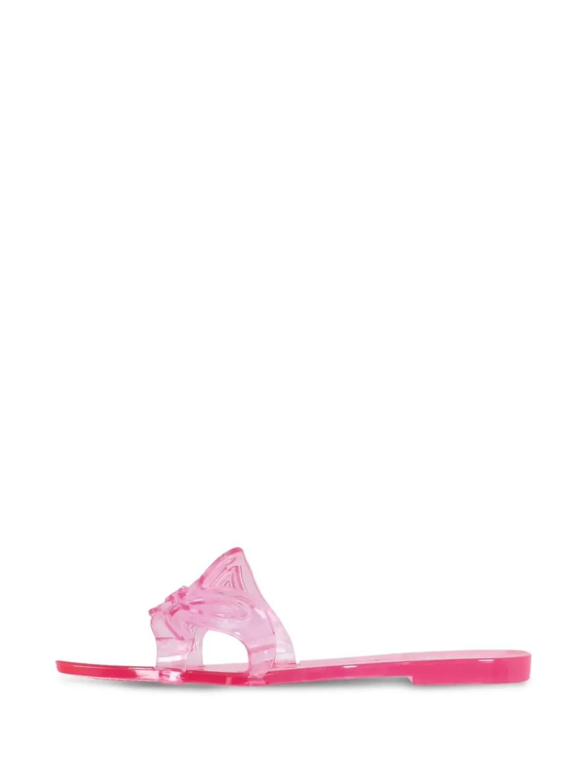 Karl Lagerfeld Jelly Signature 透明スライド ピンク - 画像3