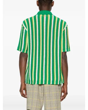 Marni ストライプのクロシェ編みポロシャツ - サムネイル4