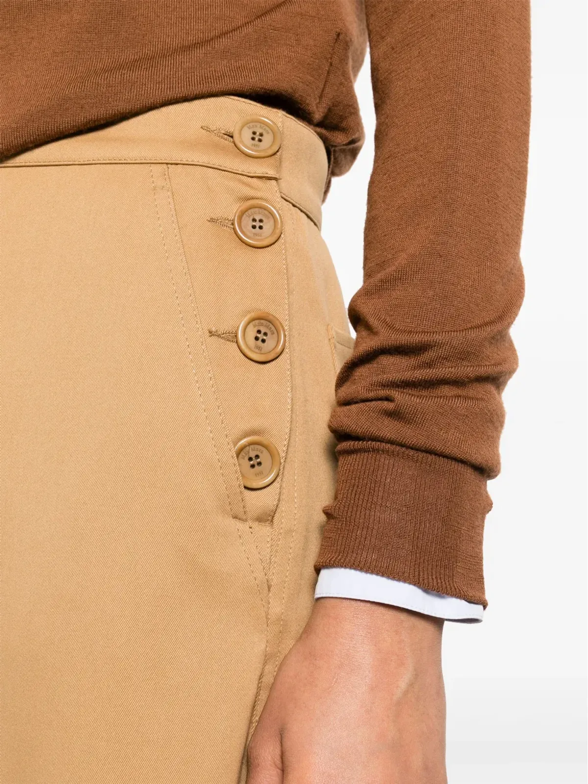 Max Mara Cresta コットン ペンシルスカート - ブラウン - 画像5