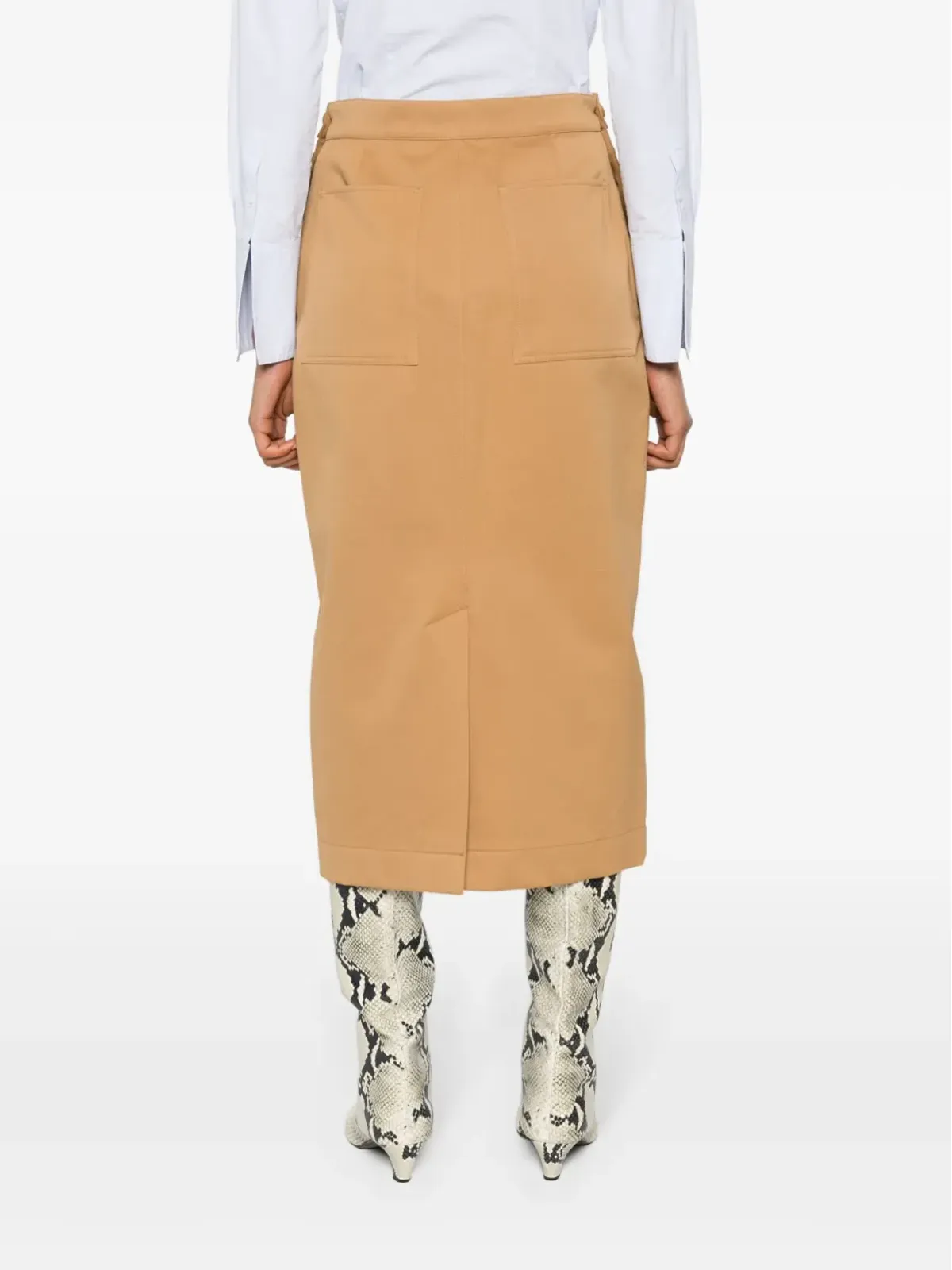 Max Mara Cresta コットン ペンシルスカート - ブラウン - 画像4