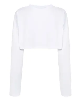 Y/Project ロゴアップリケ付きクロップドTシャツ - White - サムネイル2