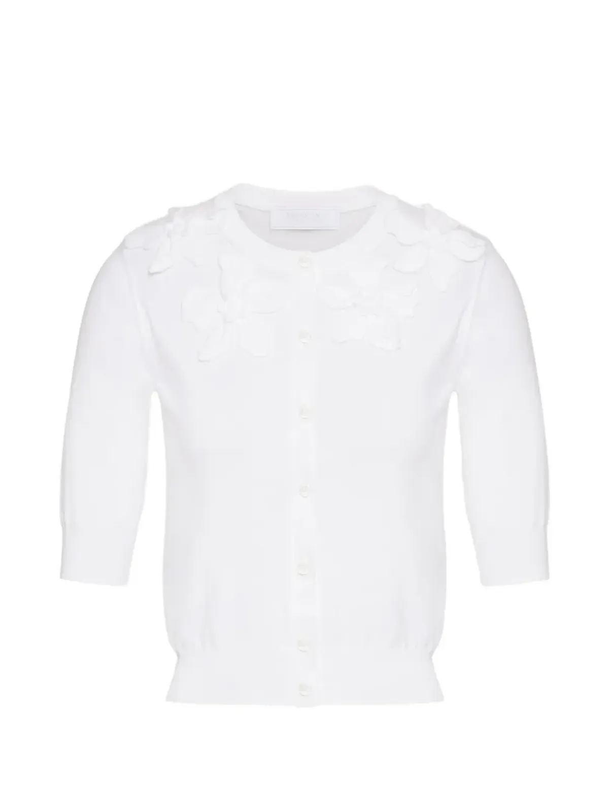 Valentino Garavani 刺繍入り コットン カーディガン - ホワイト - 画像2